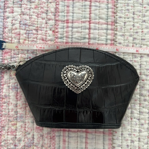 Brighton small patent croc leather black coin wallet - Picture 6 of 7